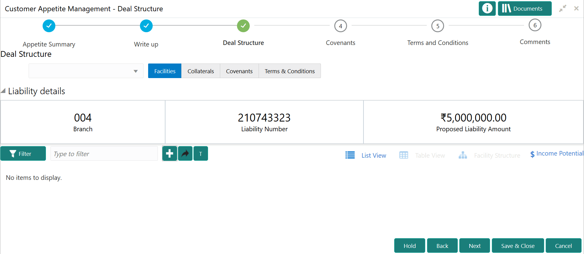 Add, Edit and Delete Options for Deal Structure writeup