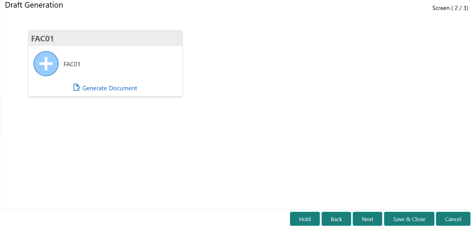Generate Document of Draft Generation