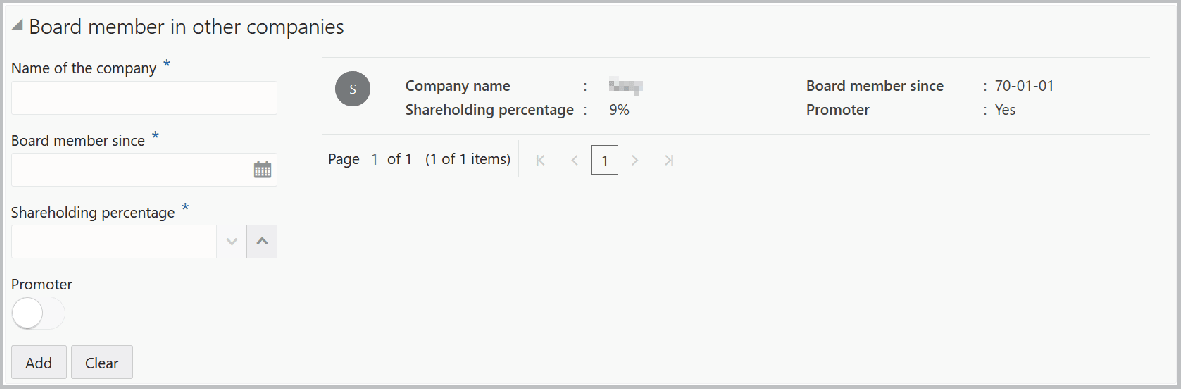 Board member in other copanies