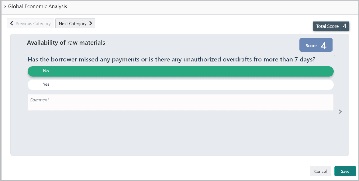 Questionnaire of Global Economic Analysis