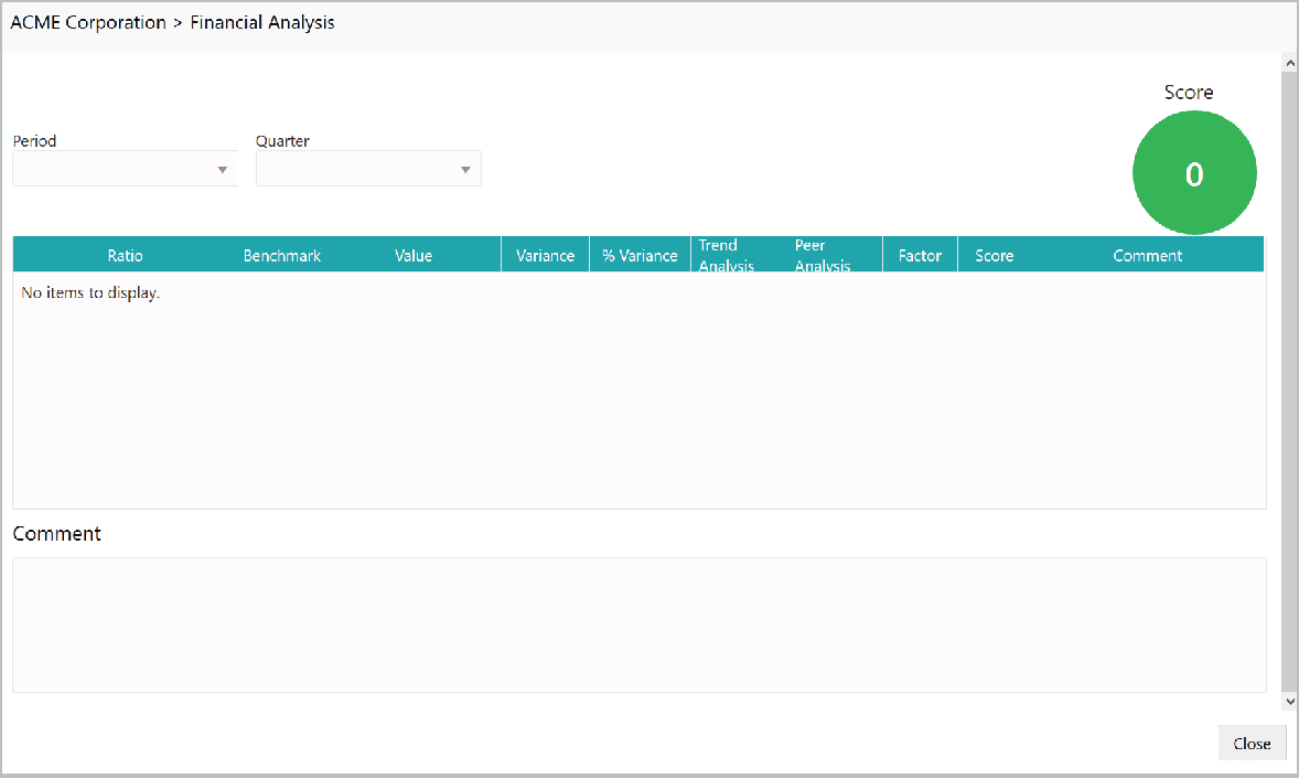 Overall Comments for Financial Analysis