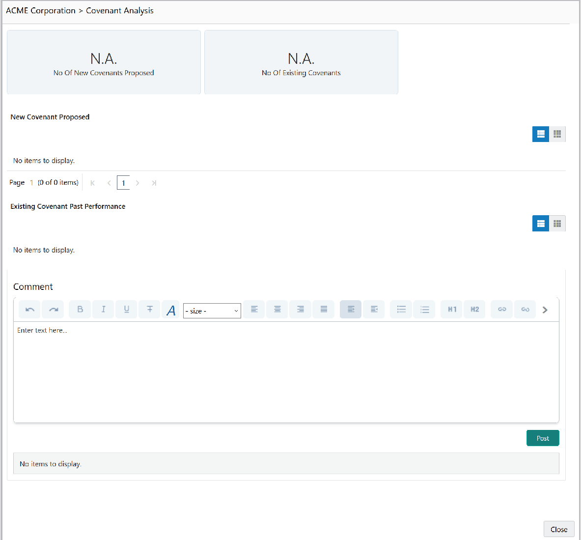 Overall Comments for Covenant Analysis