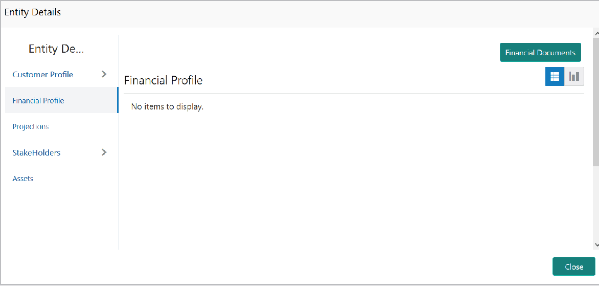 Financial Profile Entity Details
