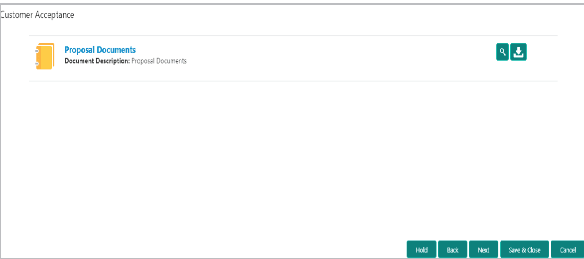 Proposal Documents for Customer Acceptance