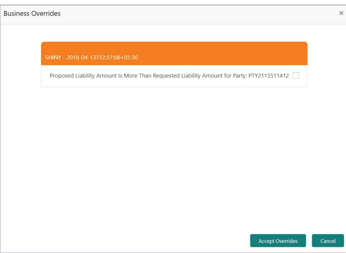Business Overrides of Appendix