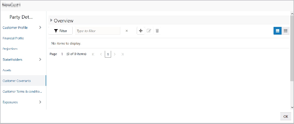 Add, Edit and Delete Options for Overview