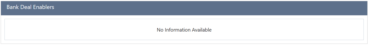 Bank deal enablers list