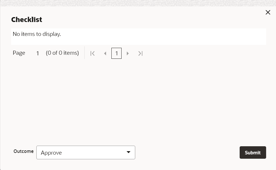 Checklist maintained for the stage