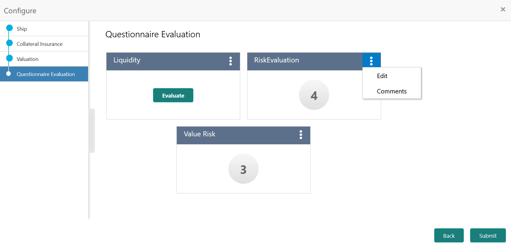 Questionnaire based external valuation