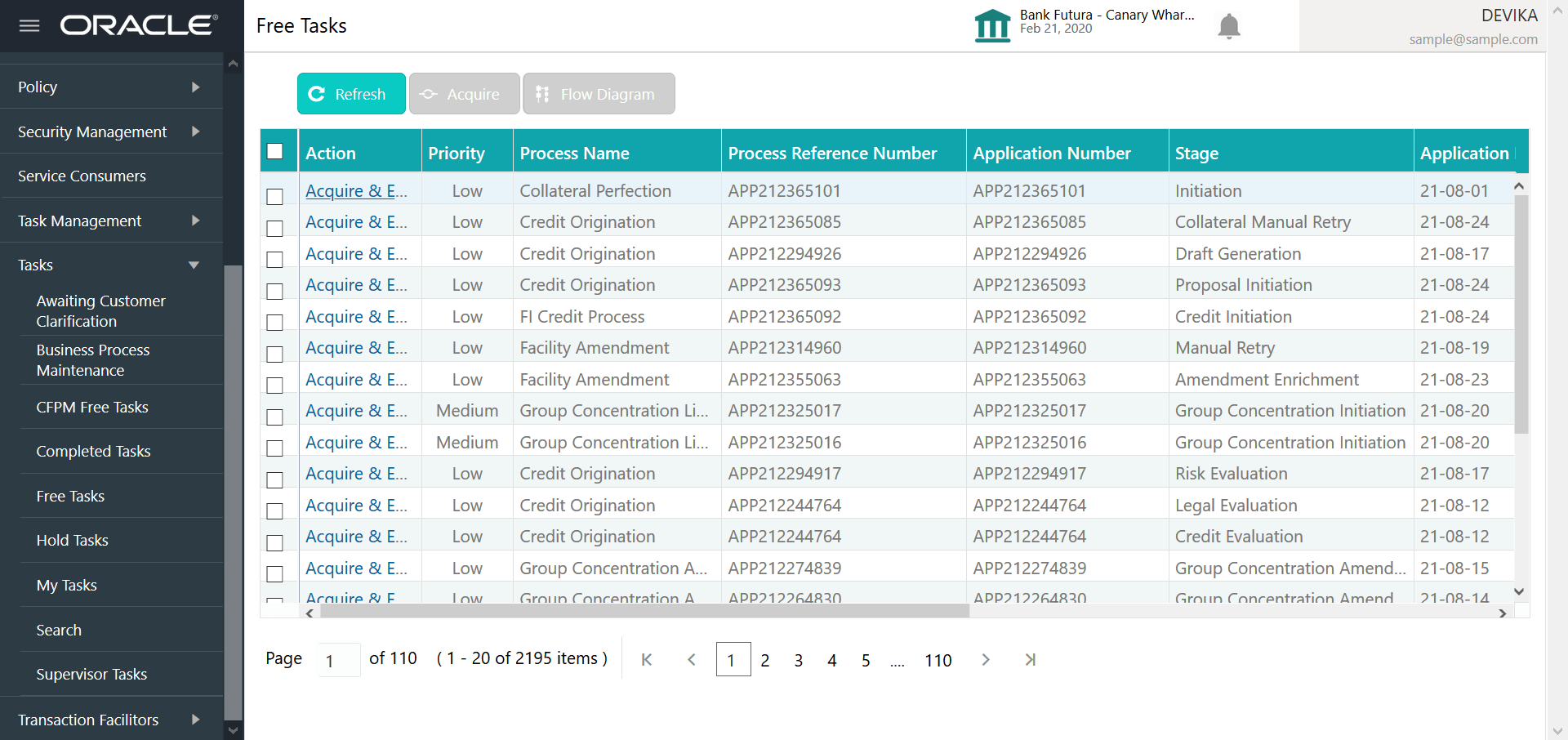Free Tasks queue in OBCFPM