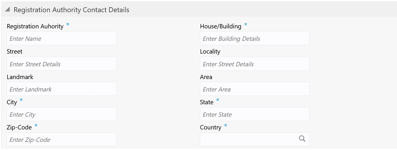 Registration authority contact details