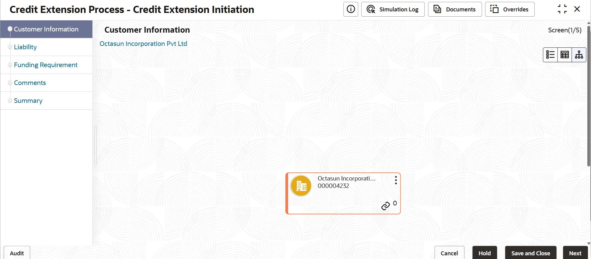 Layout options in Customer Creation data segment