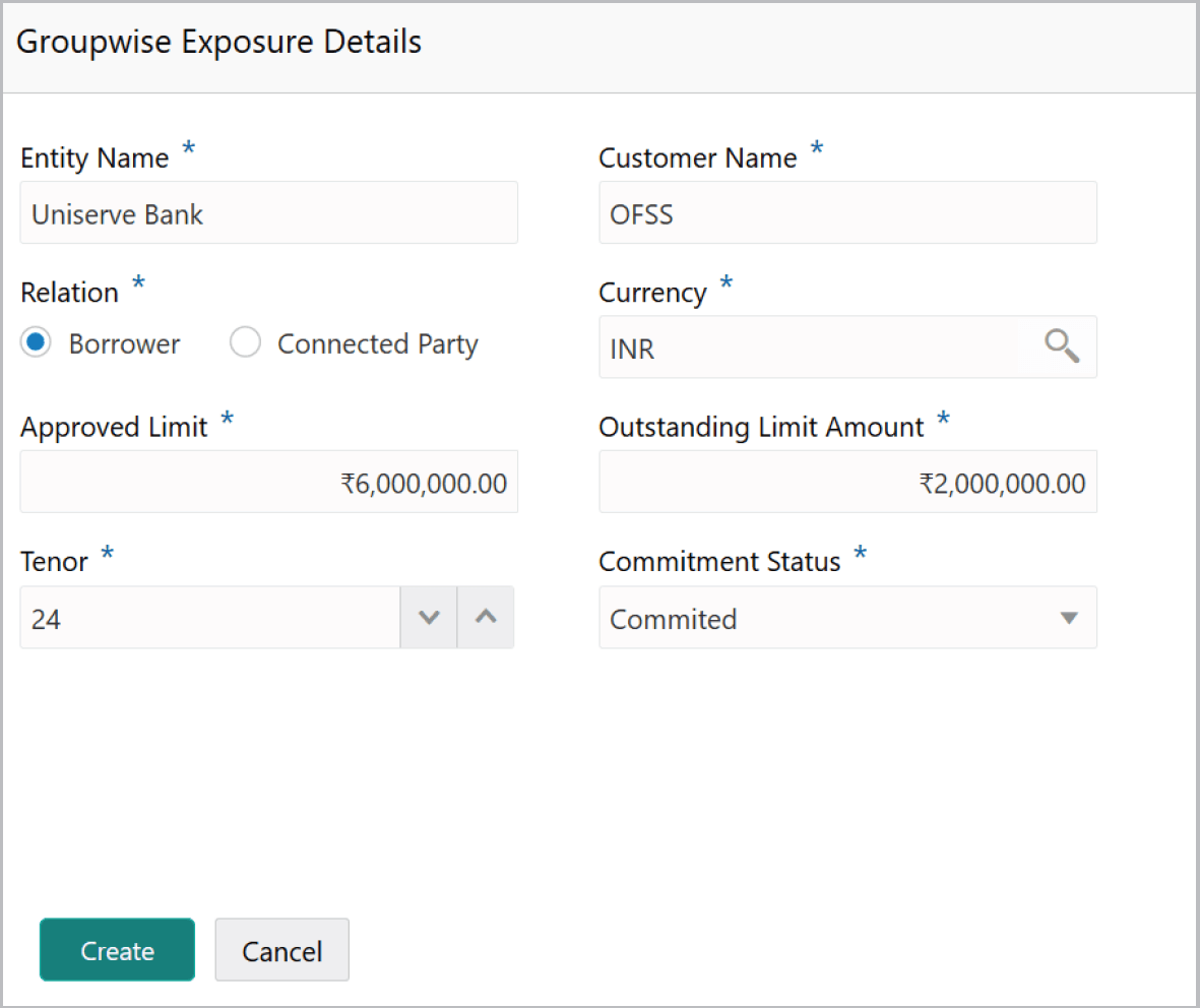 Groupwise Exposure Details such as Entity Name and Customer Name