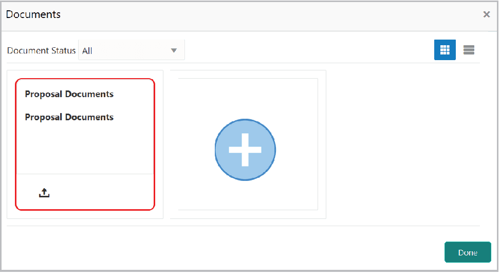 Documents details and status