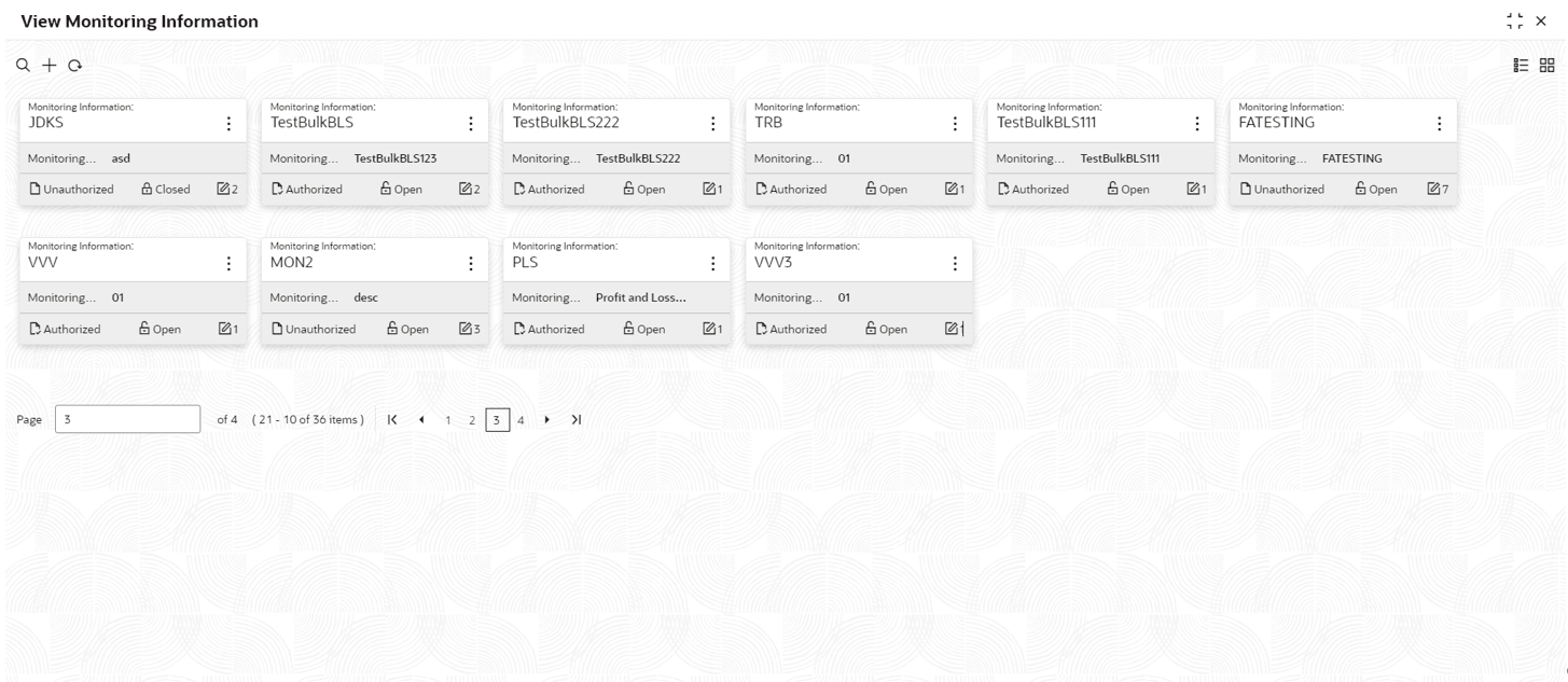 View Monitoring Information
