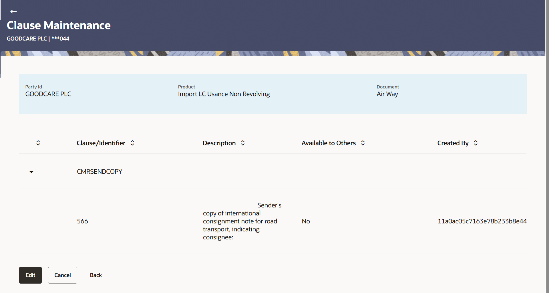 Description of clause-maintenance-view.png follows Description of clause-maintenance-view.png follows