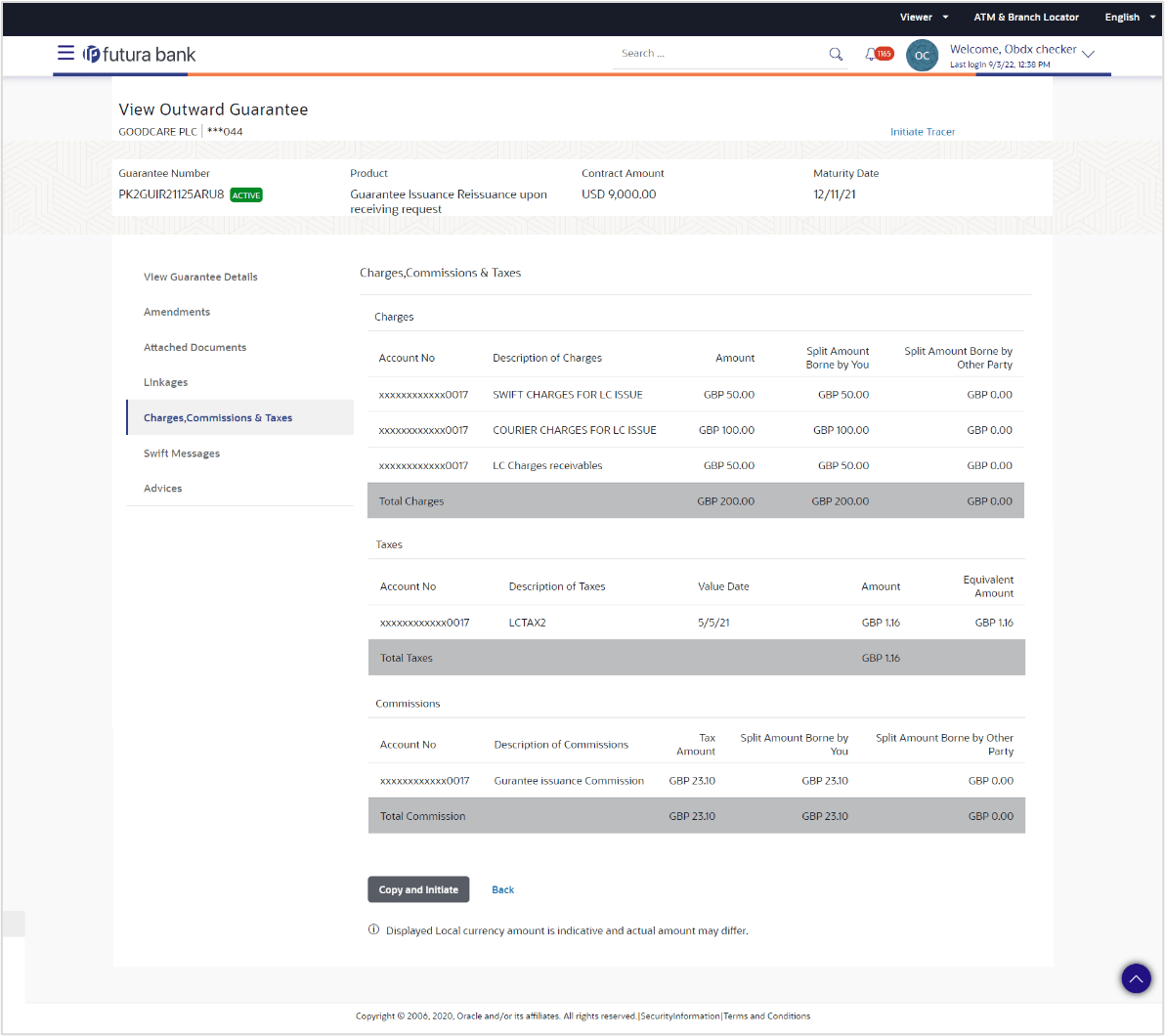 Description of view-outward-guarantee-charges-commissions-and-taxes.png follows