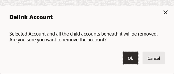 Description of delink-account1.png follows Description of delink-account1.png follows