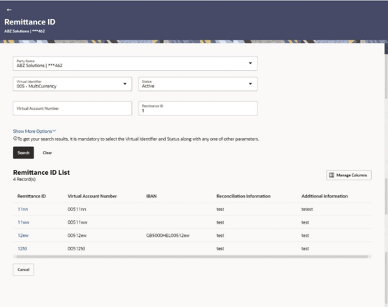 Description of view-remittance-lists.png follows