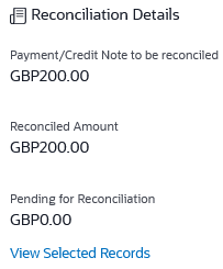 Reconciliation Details