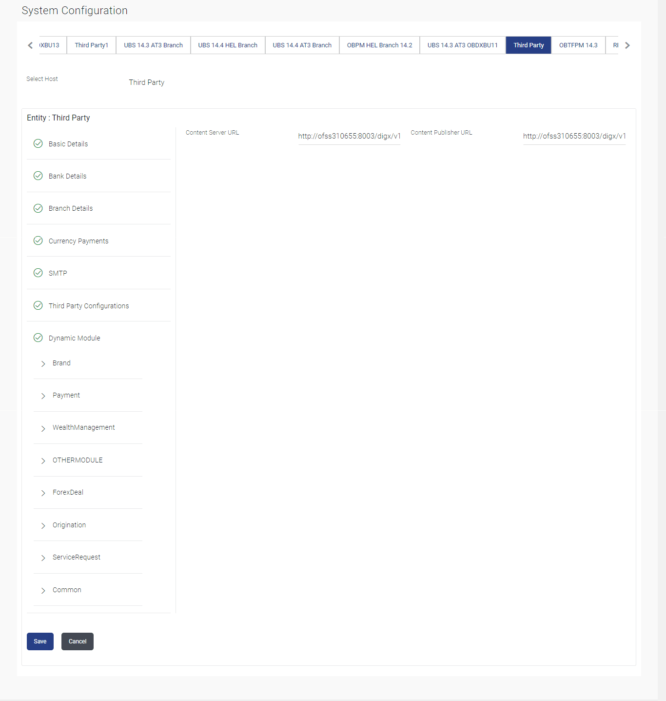 System Configuration – Dynamic Module – Brand Edit