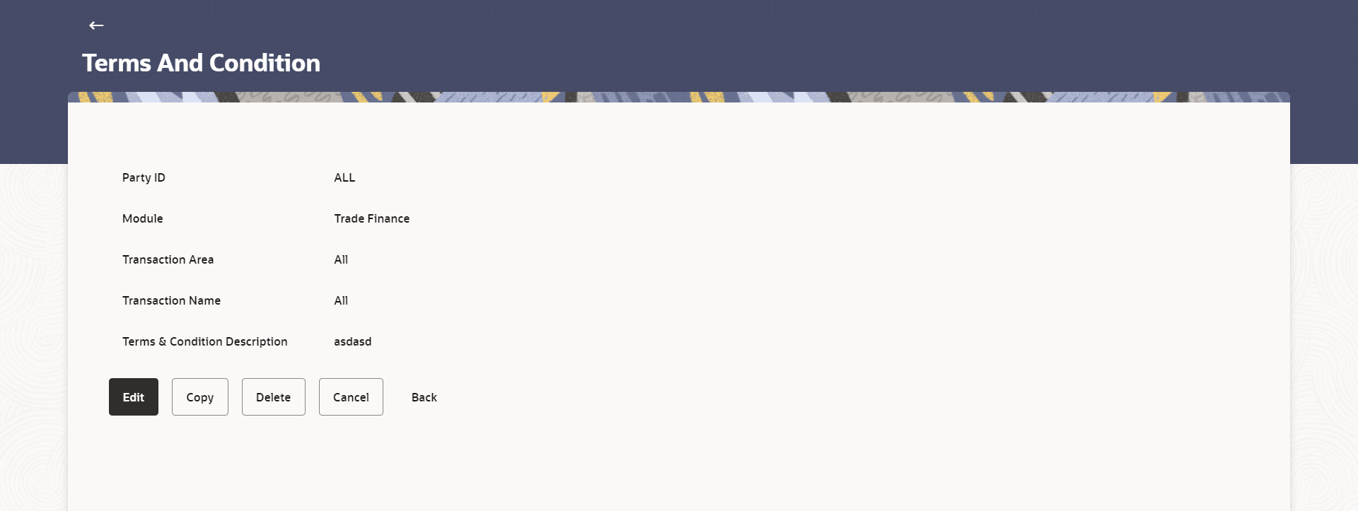 Terms and Conditions - View