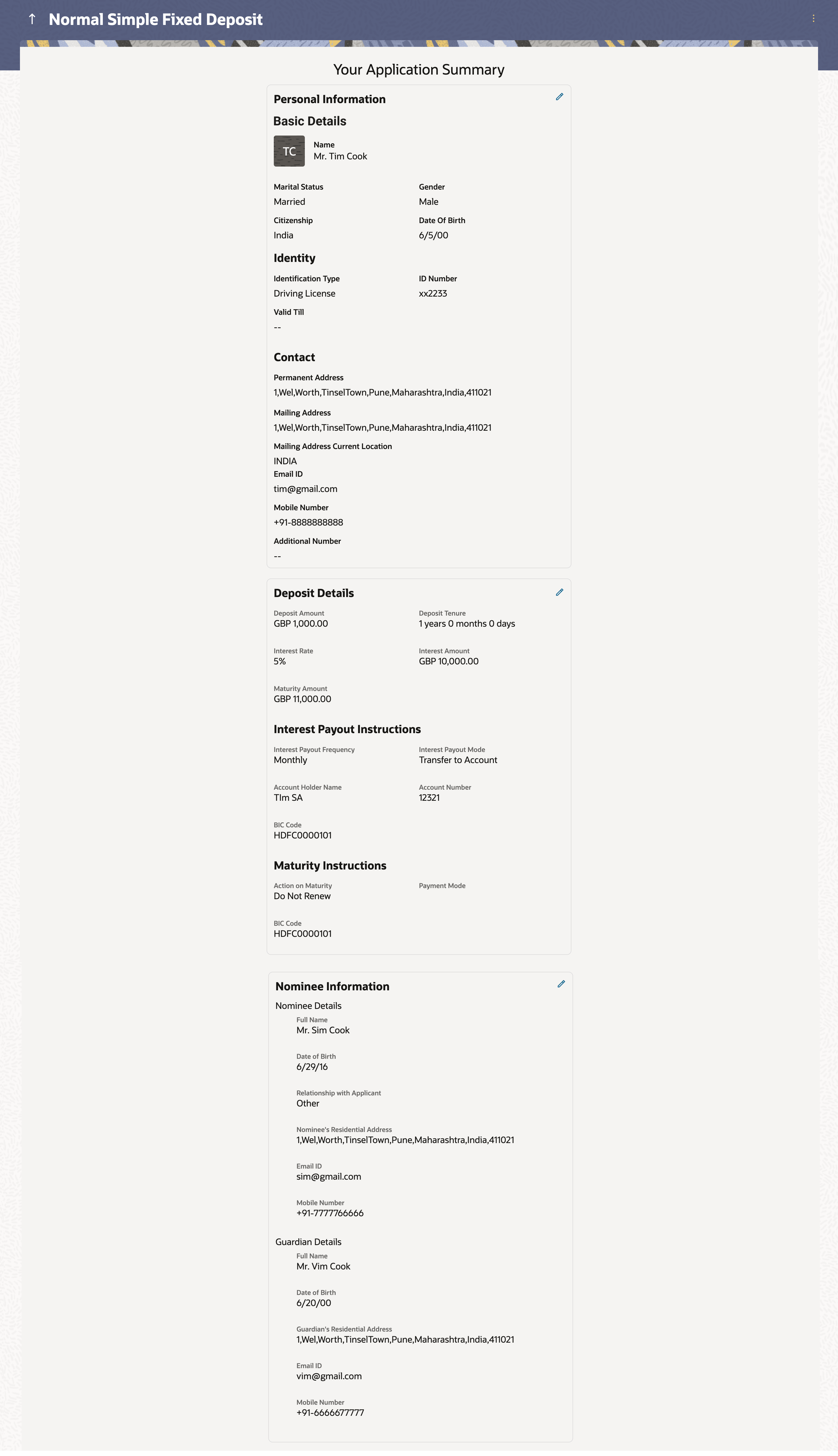 Review and Submit Review and Submit