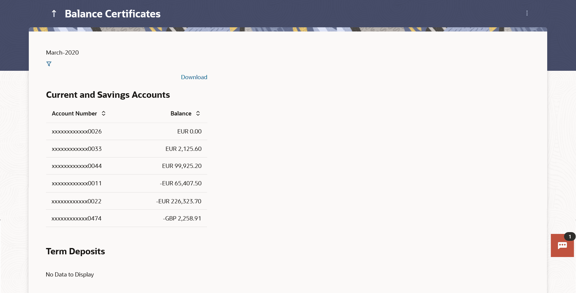 Balance Certificates - Outcome Balance Certificates - Outcome