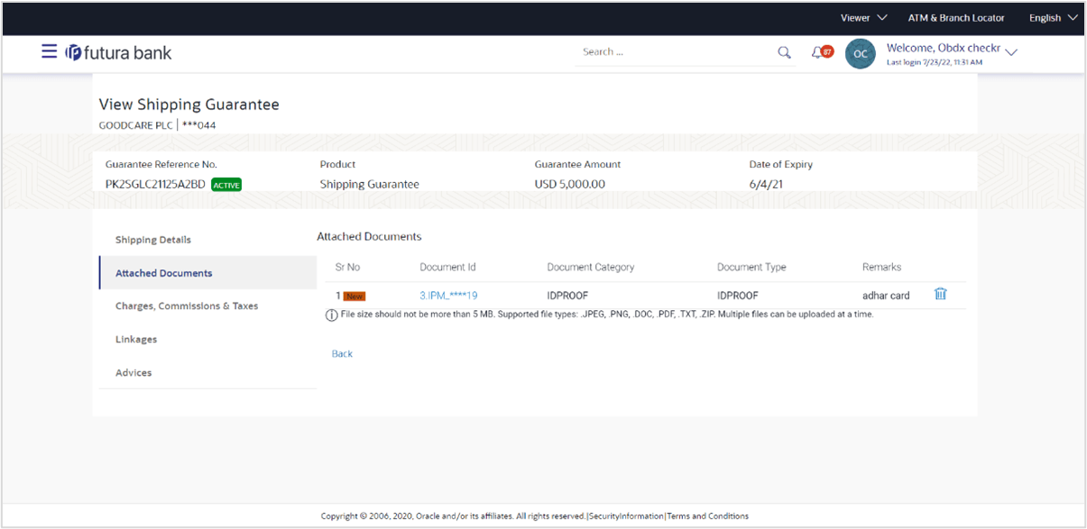 Description of view-shipping-guarantee-attached-documents.png follows