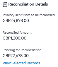 Reconciliation Details