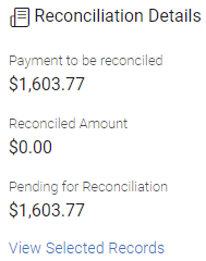 Reconciliation Details