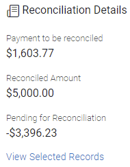 Reconciliation Details