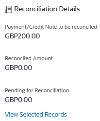 Reconciliation Details