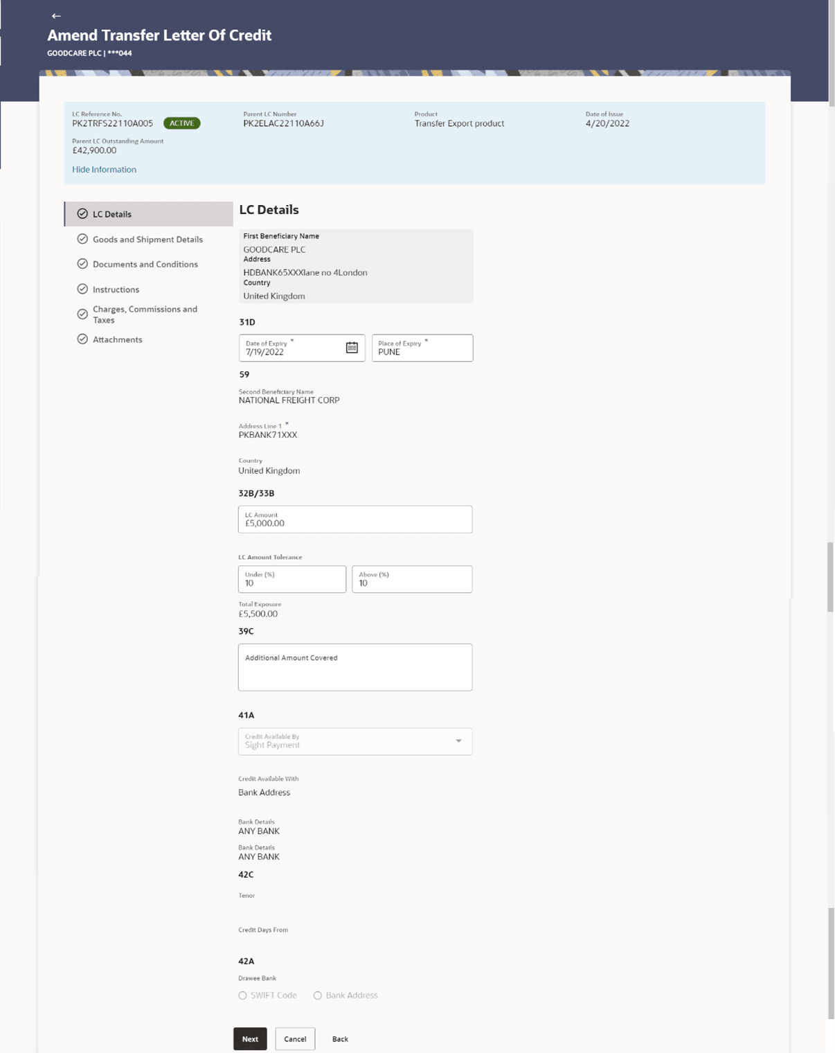 Description of amend-transfer-letter-credit-lc-details.png follows Description of amend-transfer-letter-credit-lc-details.png follows