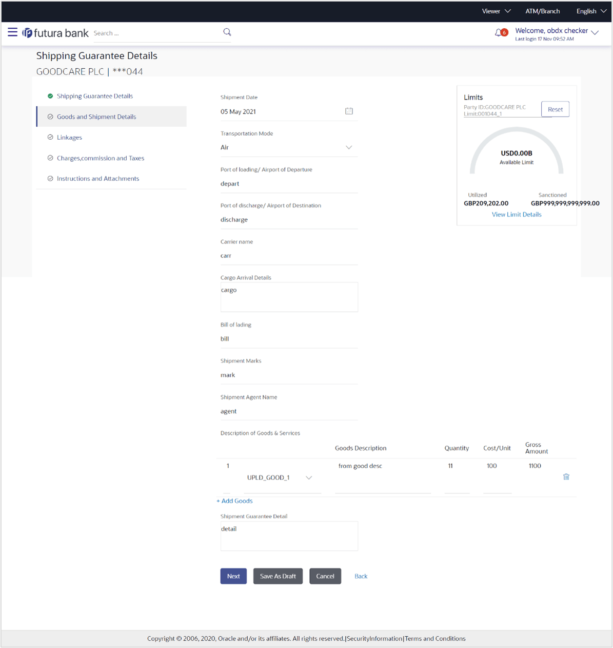 Description of initiate-shipping-guarantee-goods-and-shipment-details.png follows Description of initiate-shipping-guarantee-goods-and-shipment-details.png follows