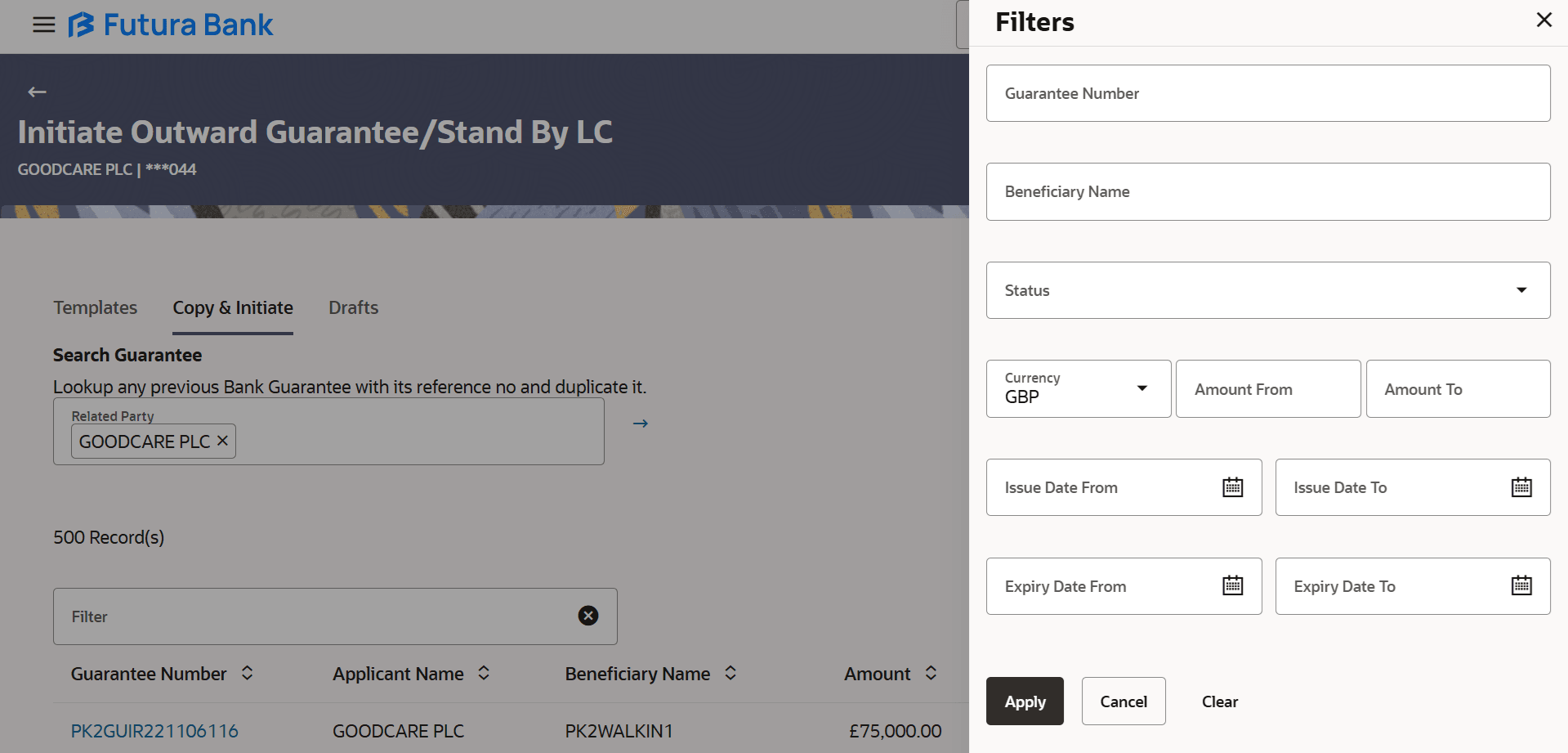 Description of initiate-outward-guarantee-stand-lc-copy-and-initiate-filter.png follows