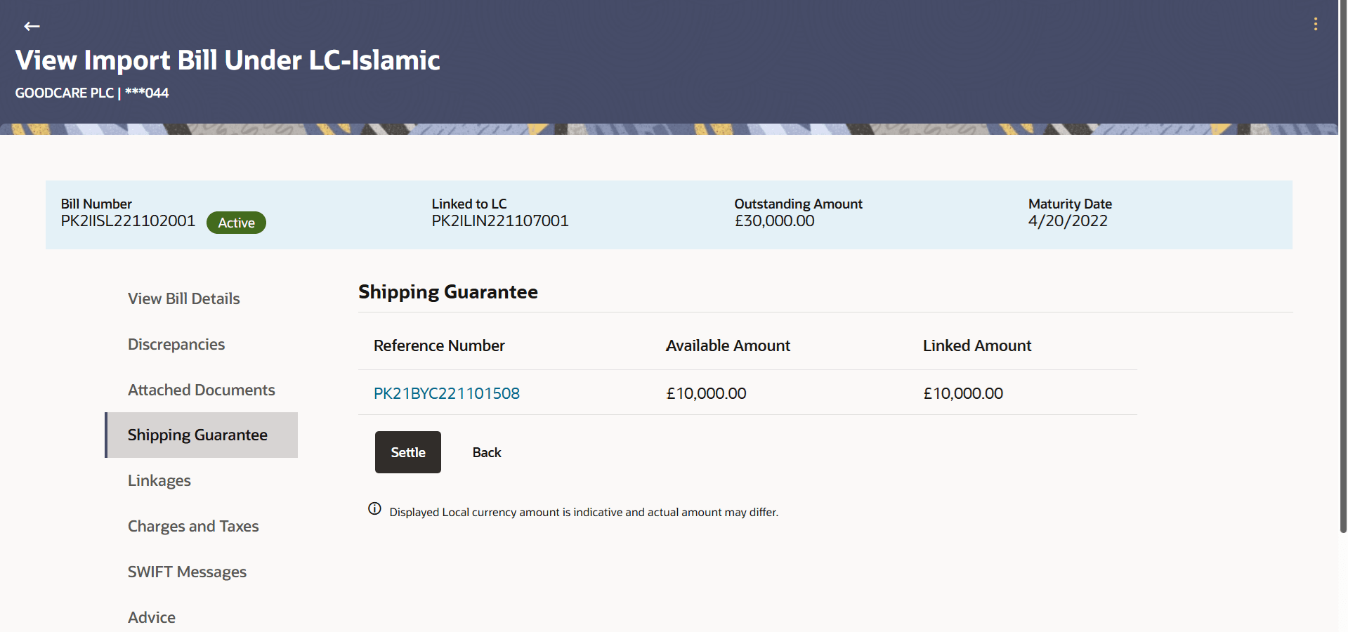 Description of view-import-bill-islamic-shipping-guaratee.png follows