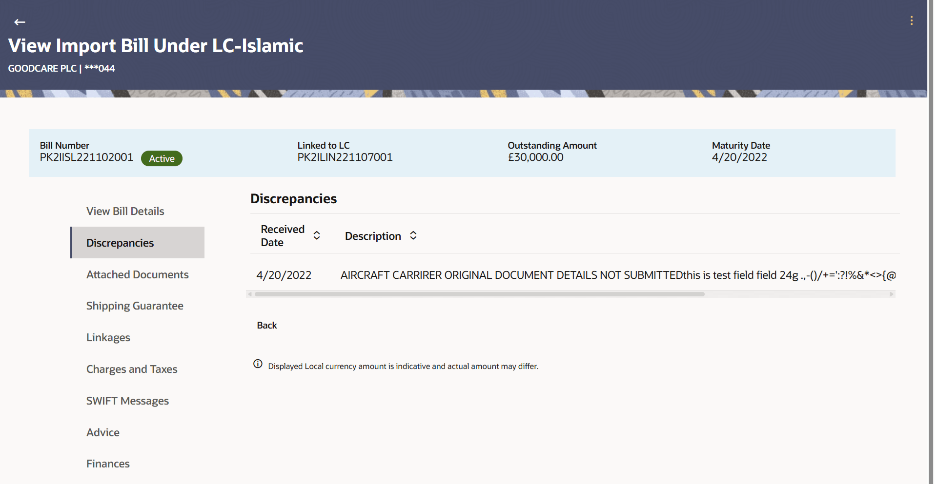 Description of view-import-bill-lc-islamic-discrepancies.png follows