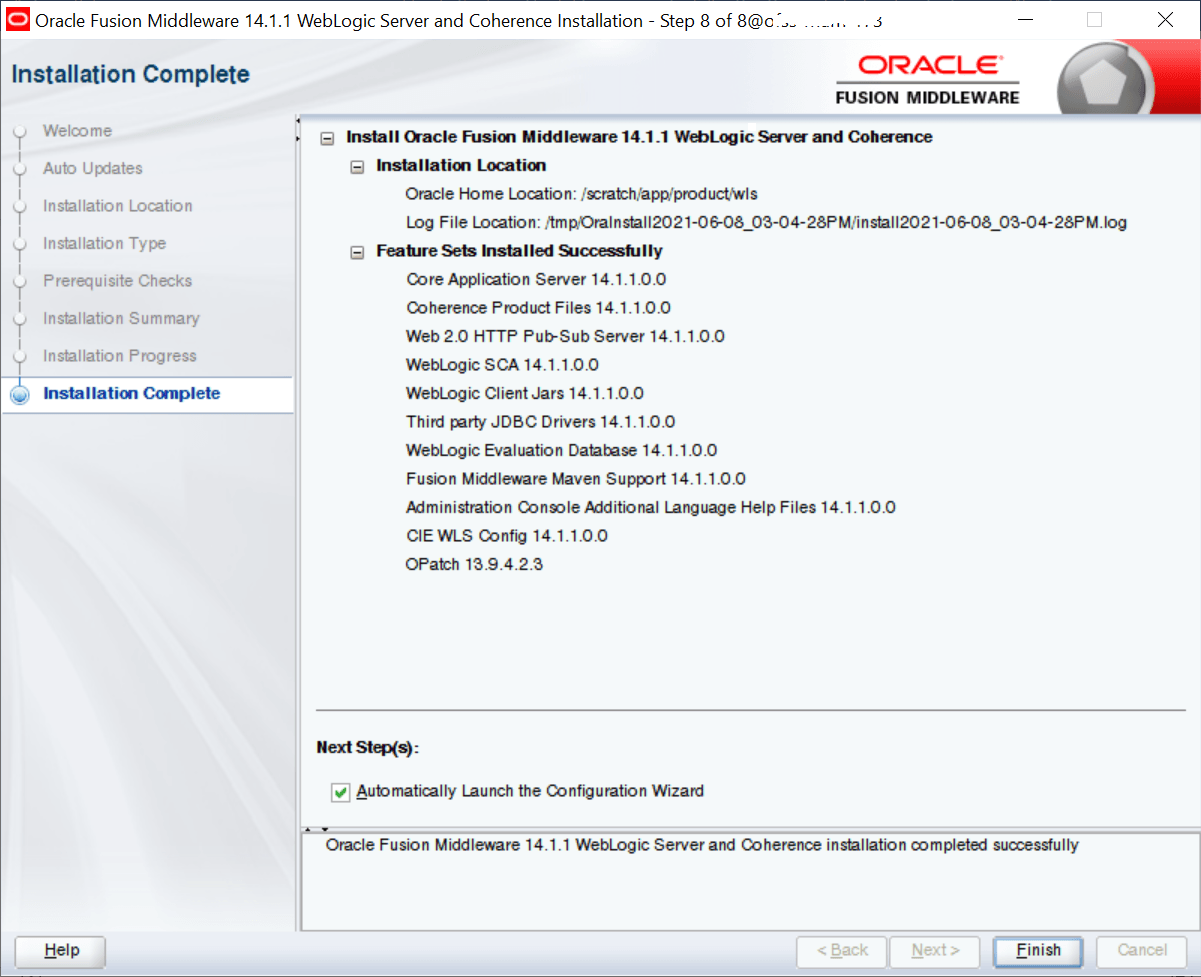 Installing Weblogic