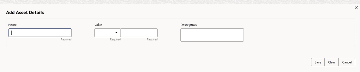 Add Assets Details