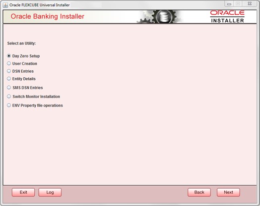 The image shows the Select an Utility screen. It displays several fields to specify the Select an Utility.