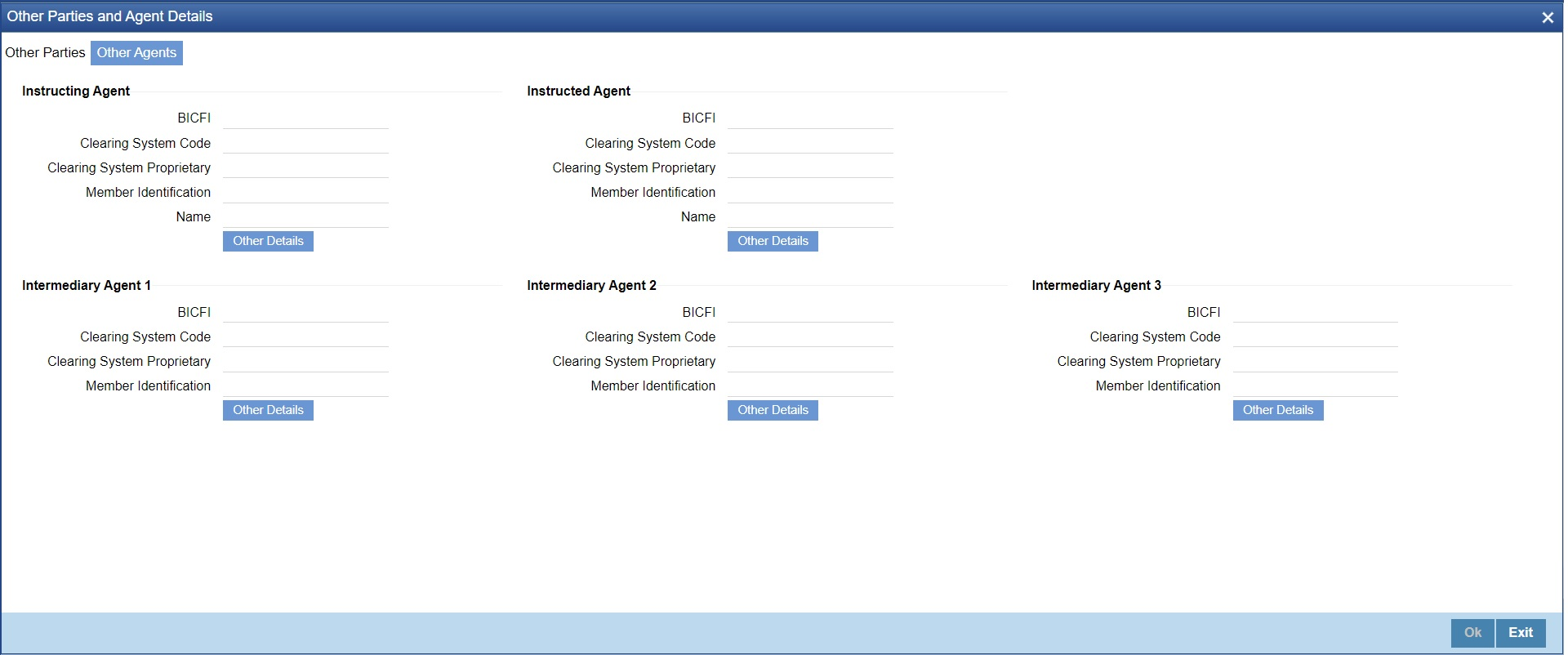 Other Parties and Agent Details