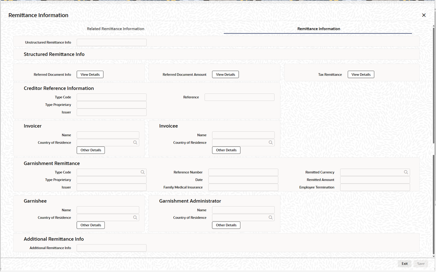 Remittance Information