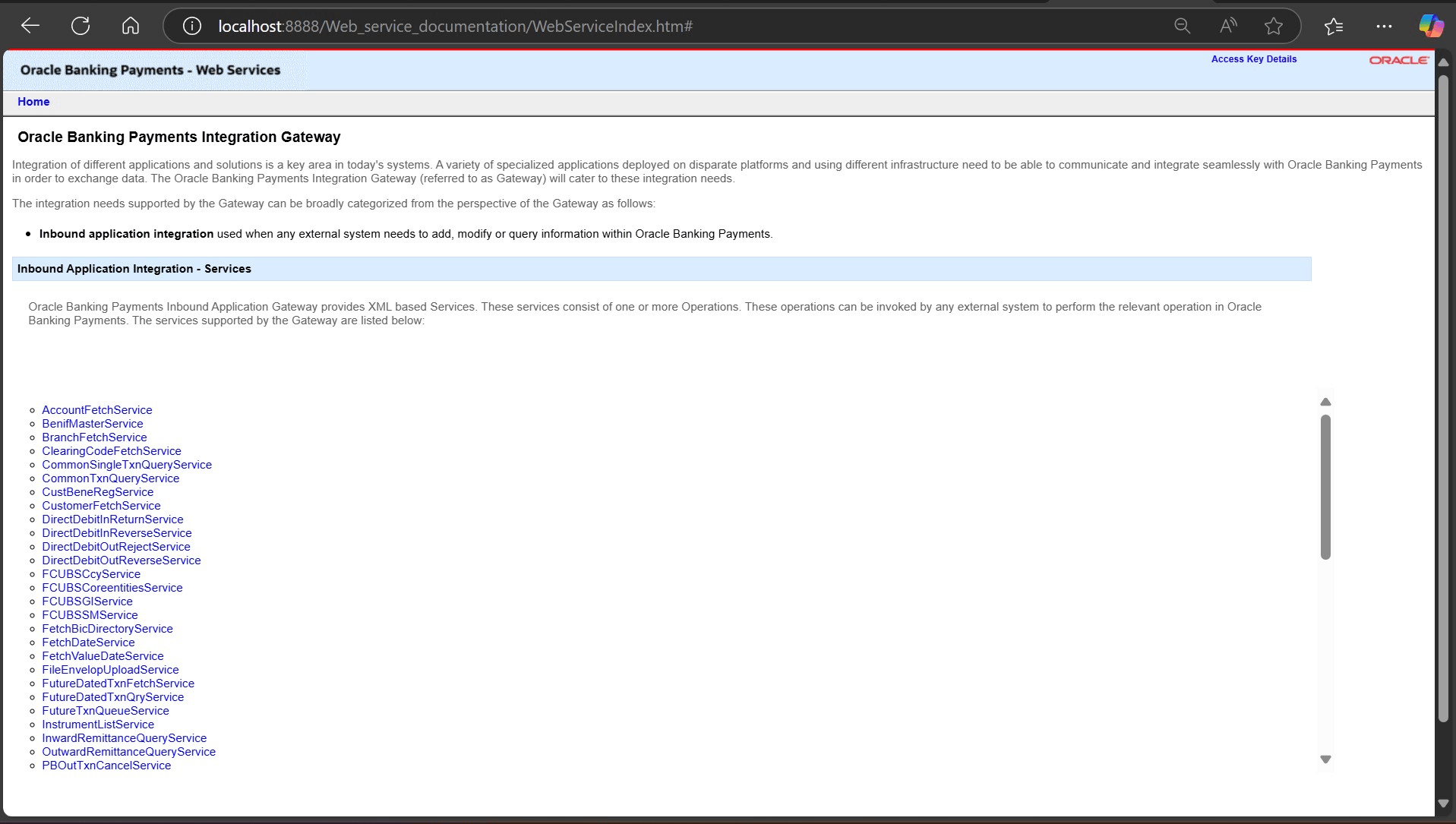 Local deployment of Web Service Documentation