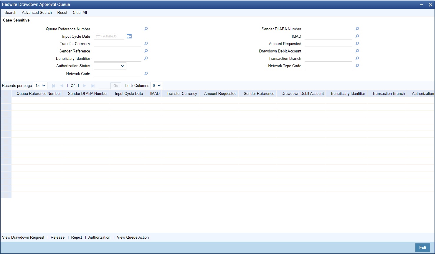 Fedwire Drawdown Approval Queue