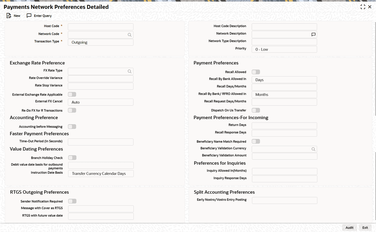 Network Preferences