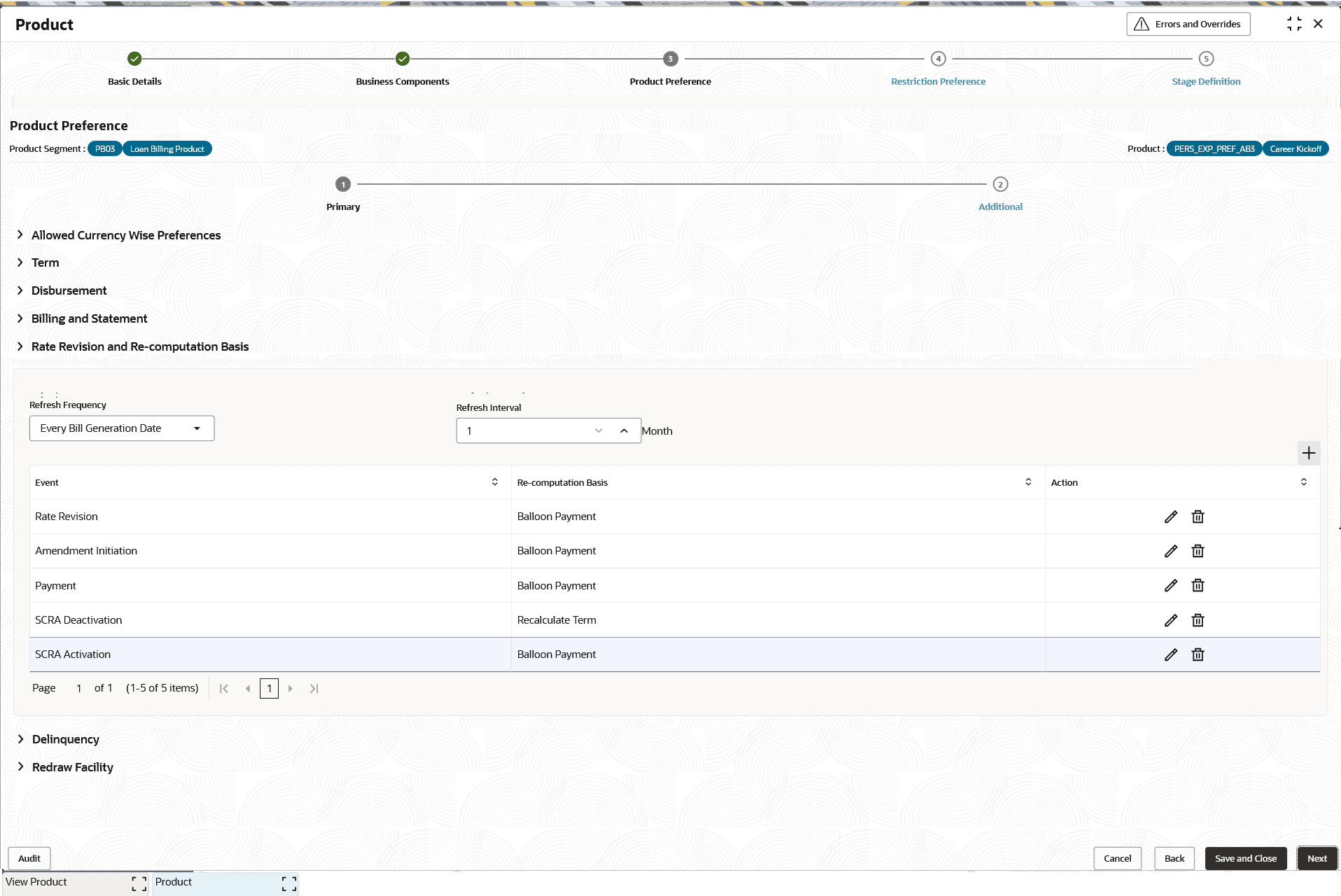 Description of product-preference---rate-revision-re-computation-basis.png follows
