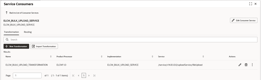 Service Consumers for collateral (ELCM_BULK_UPLOAD_SERVICE)