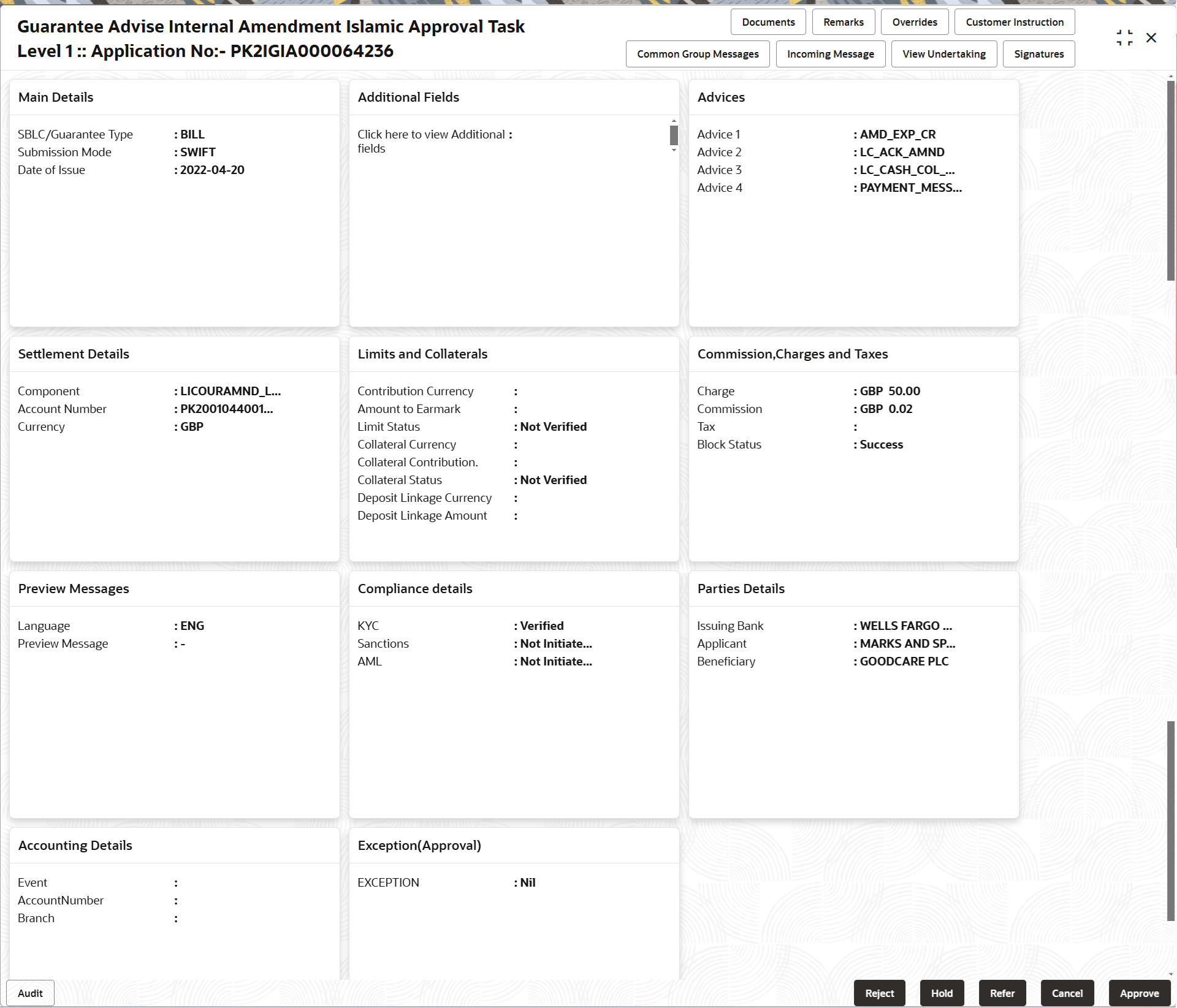 Description of approvalsummary.png follows