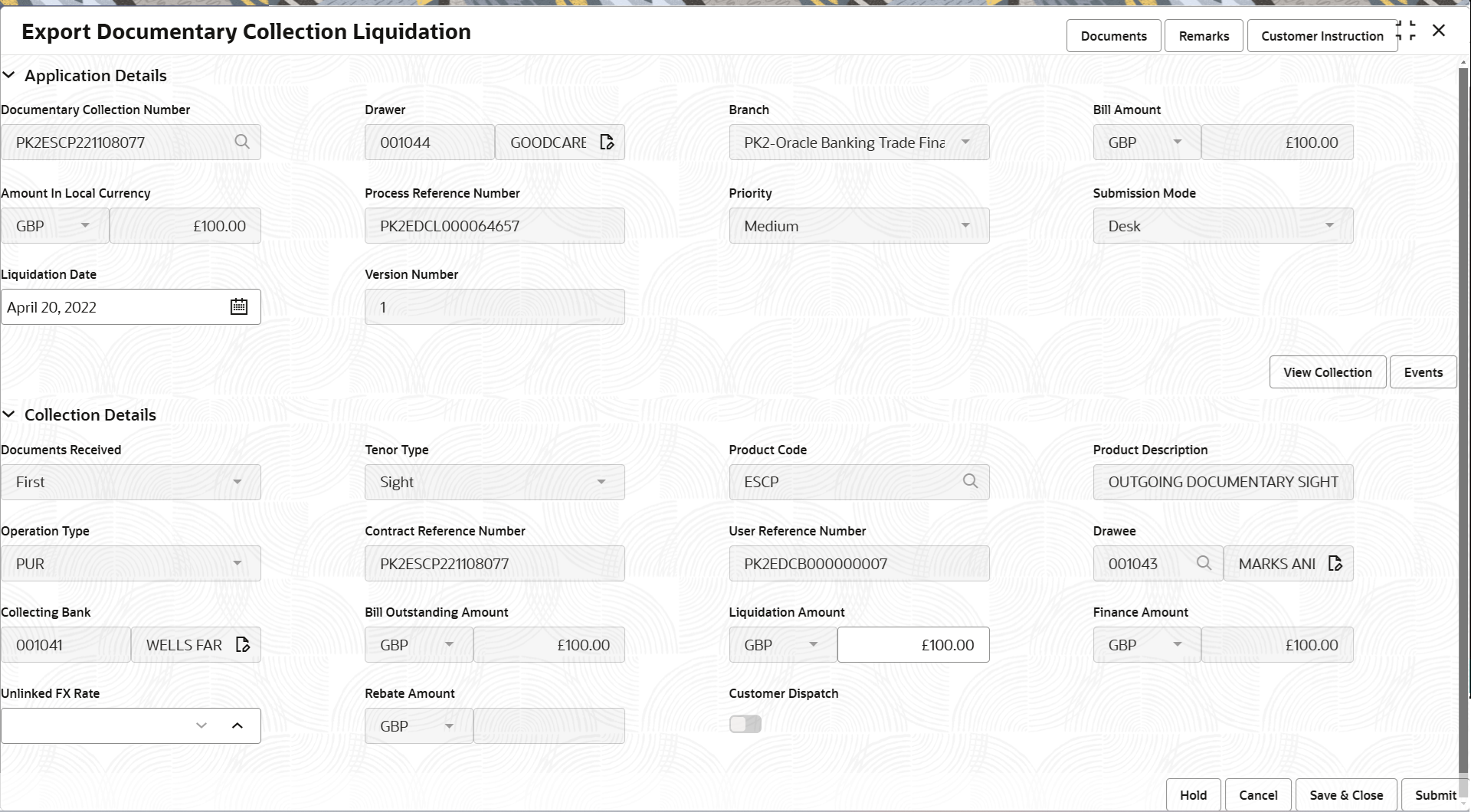 Description of registrationapplicationdetails.png follows Description of registrationapplicationdetails.png follows